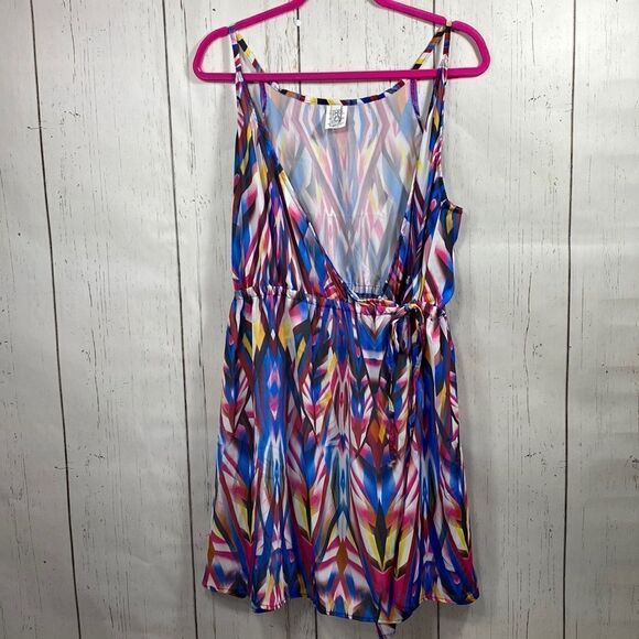 Becca Womens Tank Multicolor Wrap Swim Beachy Cover up - Picture 1 of 12